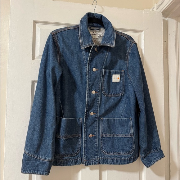 A.P.C. Indigo Carhartt WIP Edition Talk Denim Jacket - Picture 2 of 3